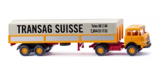 Wiking 051503 - H0 - Krupp 806 Pritschensattelzug Transag Suisse
